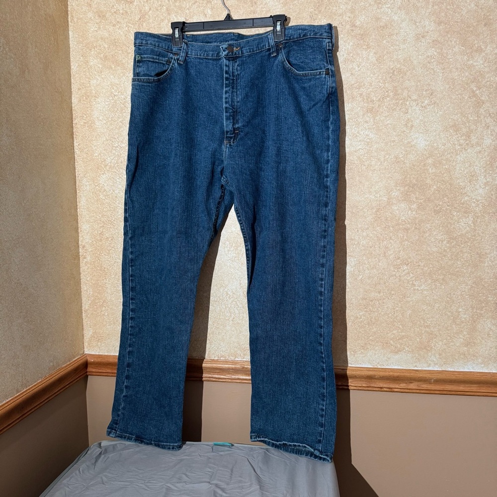 Wrangler Men's Deep Blue Regular Fit Jeans Size: 42x30
